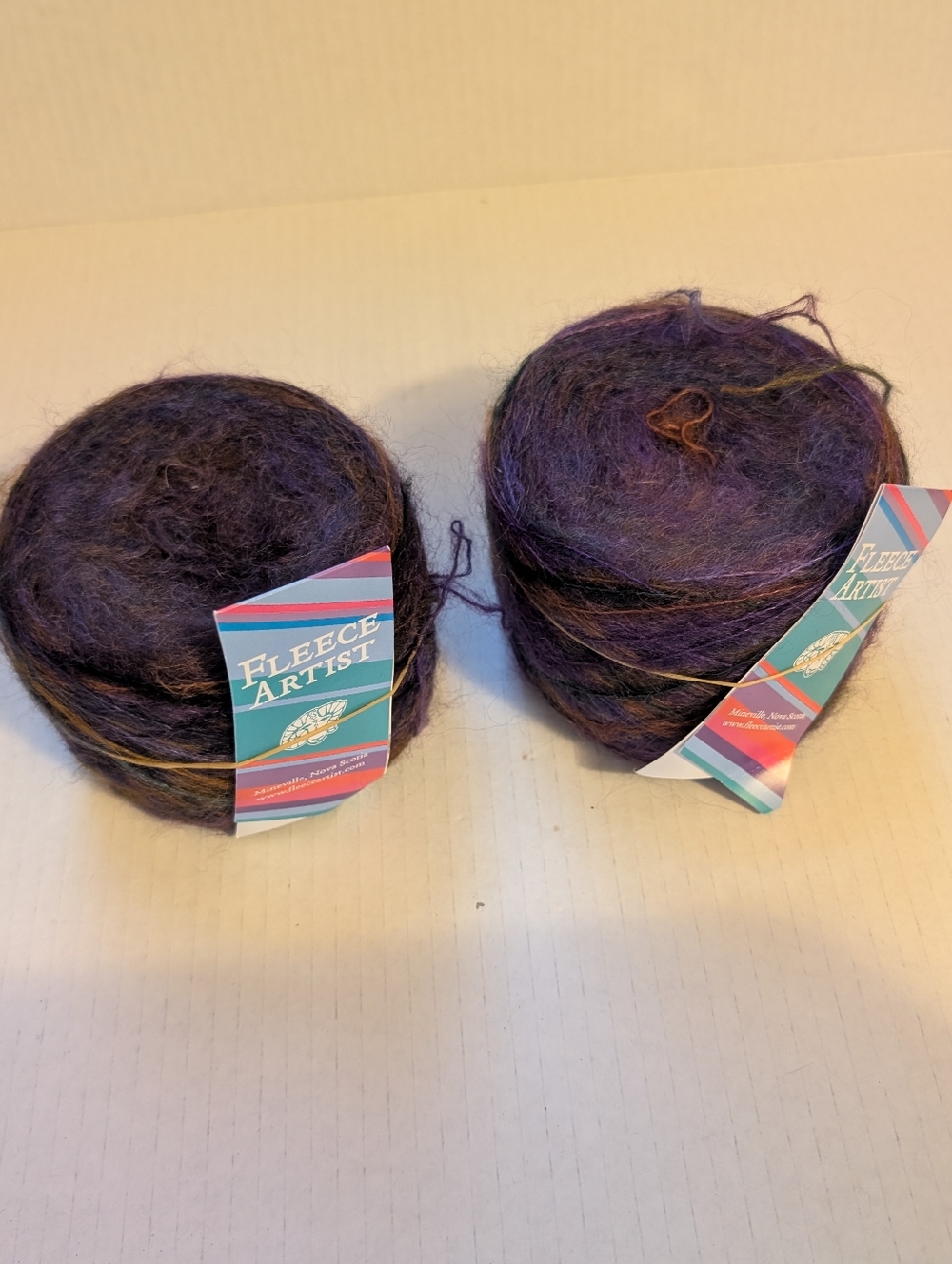 Fleece Artist Purple Gradient Mohair Blend Yarn Cakes (2)